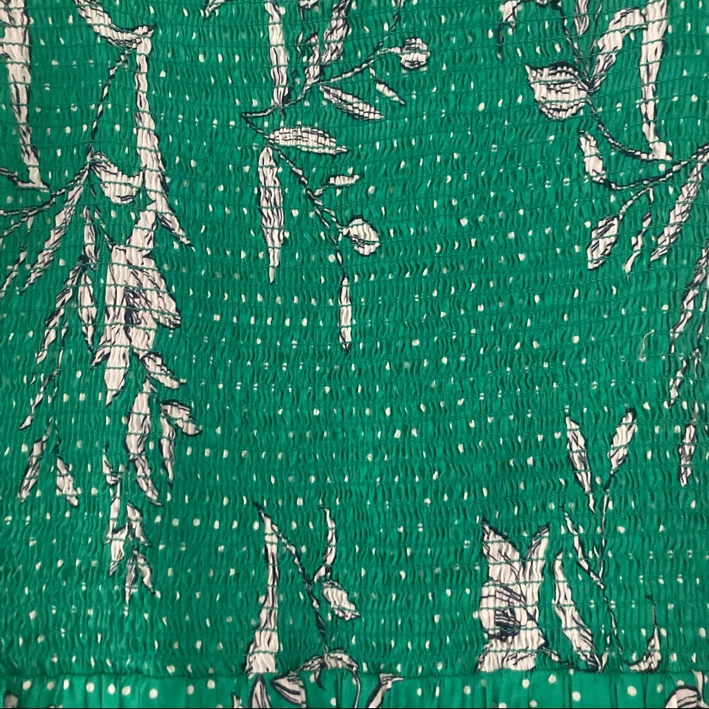 NWT Draper James Green Smocked Floral Midi Lucy Dress Sz Small - Picture 9 of 10